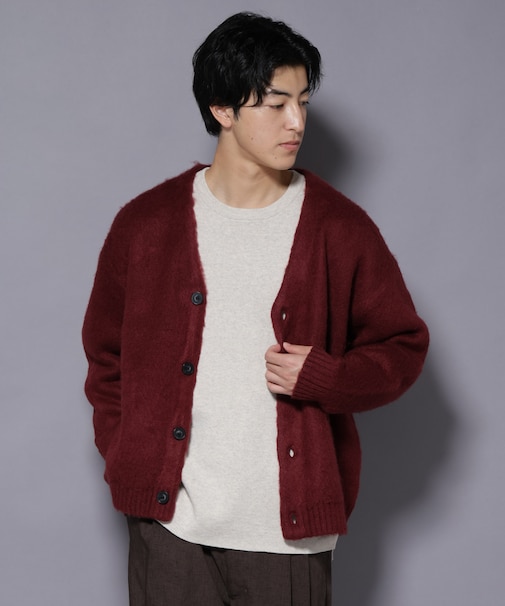 モヘヤライクニットカーディガン