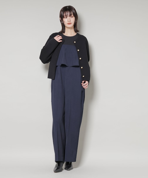 フロントフリルサロペットパンツ