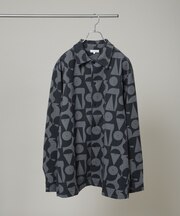 NORMANBROS別注 プリントワッフルシャツ 長袖