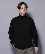 ミラノリブ ワイドタートルネックニット