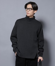 ミラノリブ ワイドタートルネックニット