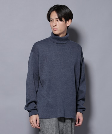 ミラノリブ ワイドタートルネックニット