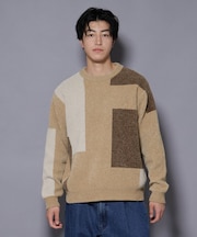 モールヤーンブロッキングニット