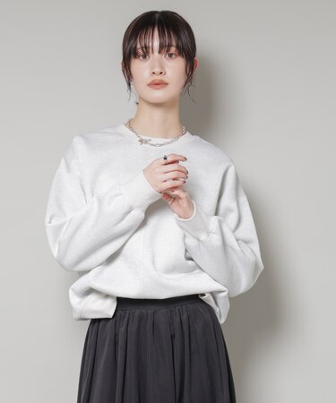 ラメ裏毛トップス