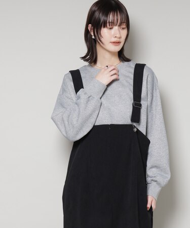 ラメ裏毛トップス