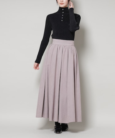 起毛ピーチギャザーボリュームスカート