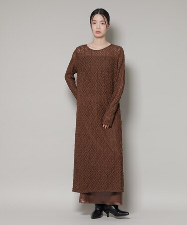 カットレースマキシワンピース