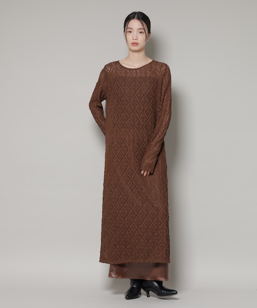 カットレースマキシワンピース