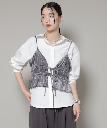 コットンライクタイプライターベーシックシャツ