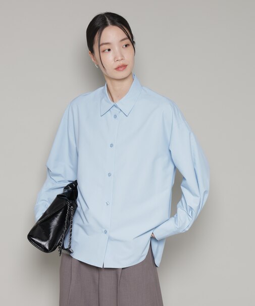 コットンライクタイプライターベーシックシャツ