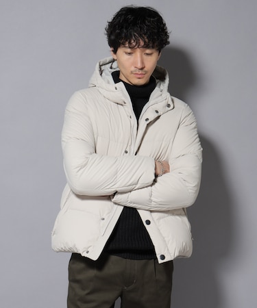 anewdown(R)フルダルステッチフーデット撥水ダウン