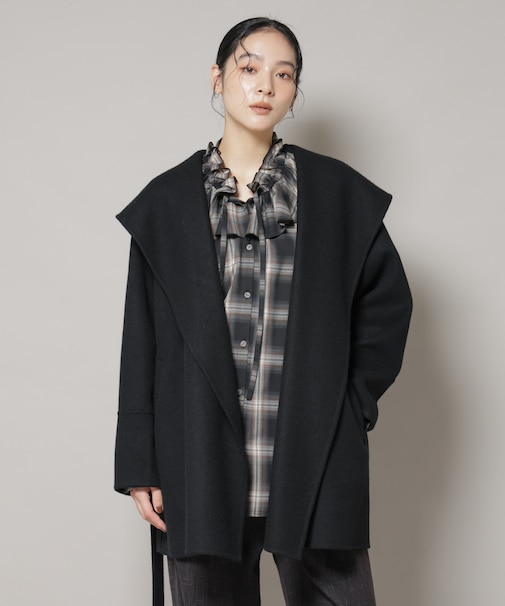 SUPER110blend リバーショールミディコート