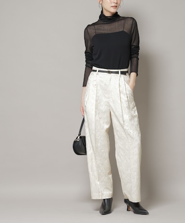 ジャガードタックパンツ