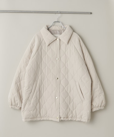 ひょうたんキルトラグランミドルコート