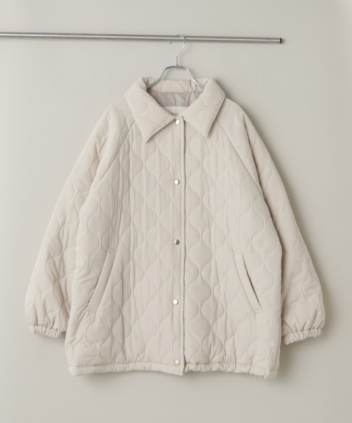 ひょうたんキルトラグランミドルコート