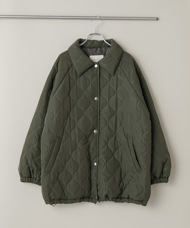 ひょうたんキルトラグランミドルコート