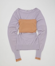 CURRENTAGE／FARBE バイカラーセットニット