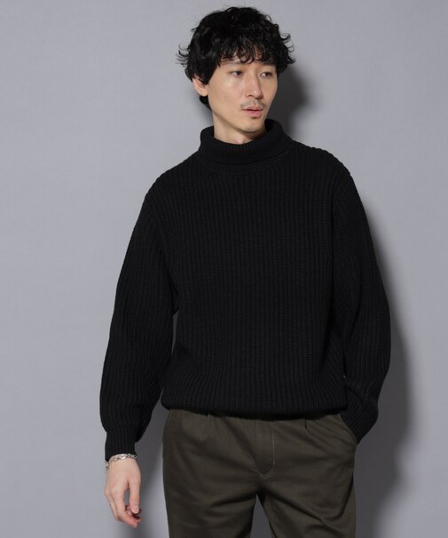 ローゲージタートルニット