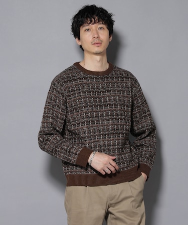ツイードジャガードニット