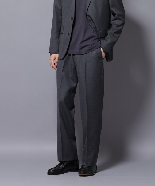 「N TROUSERS PREMIUM」RENU(R)洗えるサキソニーストレートパンツ