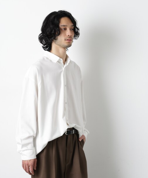 ビッグドレープシャツ 長袖