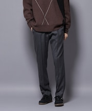 「N TROUSERS PREMIUM」RENU(R)ウール混洗えるサキソニーパンツ(セットアップ可)