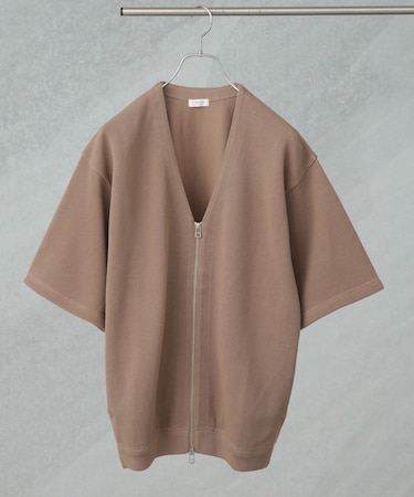 crepuscule／別注 S／S V NECK ZIP CARDIGAN
