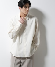 アセテートシアーギンガムチェックレギュラーカラーシャツ 長袖