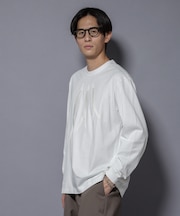 フェザー エンブロイダリー ロングスリーブTシャツ