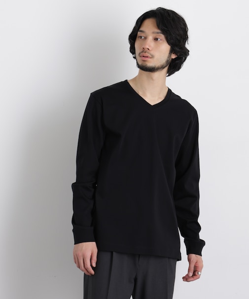 アンチスメルVネックTシャツ 長袖