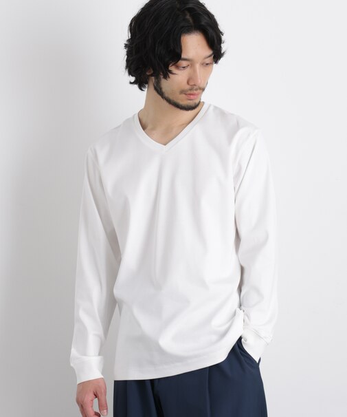 アンチスメルVネックTシャツ 長袖