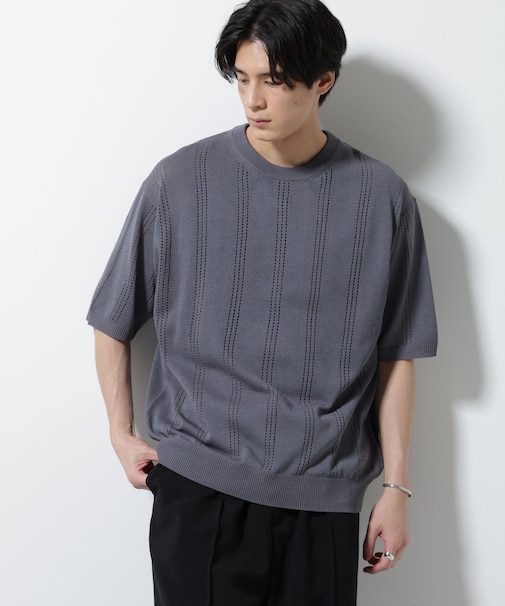 アイレットニット 半袖