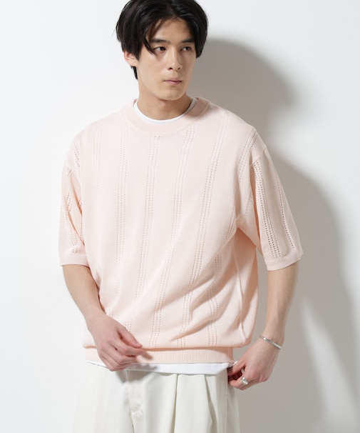 アイレットニット 半袖