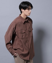 ヴィンテージライクレーヨンフィブリルシャツ