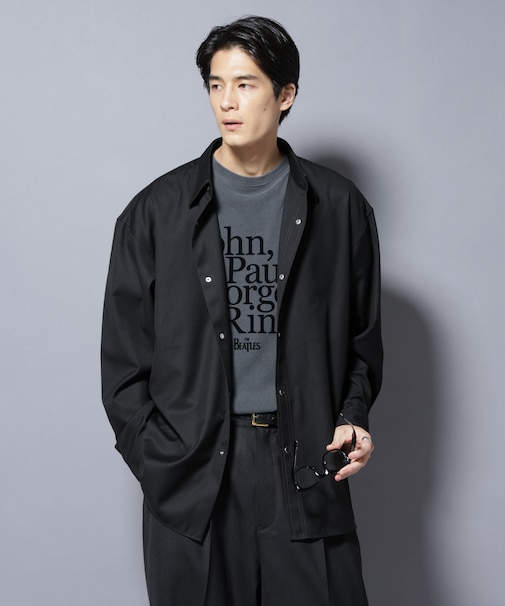 トリプルステッチ パールドットオーバーシャツ