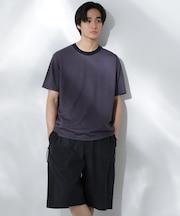 Anti Soaked(R)  汗染み防止 ボーダーミドルシルエットTシャツ