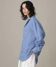 ＣＲＥＰＵＳＣＵＬＥ　ＢＬＥＵ　リネンシャツ