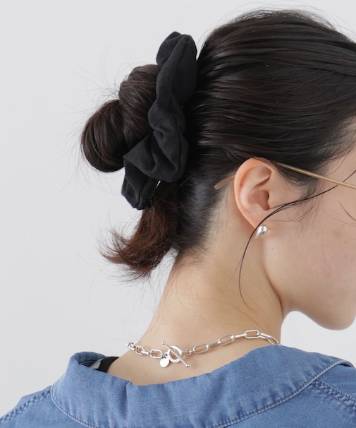 リネンライクファブリックシュシュ