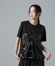 BAUM UND PFERDGARTEN／Sequins ドッキングTシャツ