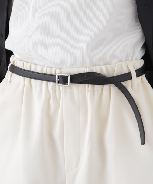 シルバースクエアバックル1.5cm幅ベルト