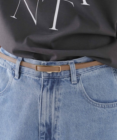 無段階調整 レクタングル型バックルベルト