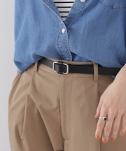 無段階調整 スクエア型バックル2cm幅ベルト