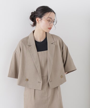ショート丈ワイドジャケット(セットアップ可)