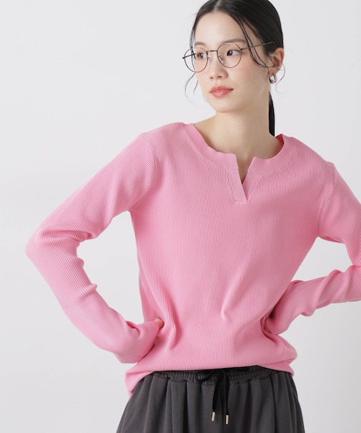 洗濯機洗い可スポンディッシュニット前後2wayトップス