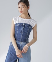 Baum und Pferdgarten／MANDI ORGANIC COTTON Denimビスチェ