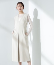 デイリーファンクション Vネックタックワンピース(セットアップ可)