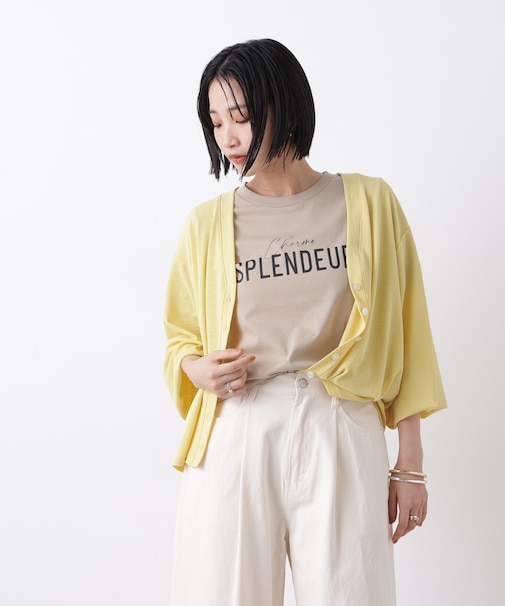 シアーカットVネックカーディガン