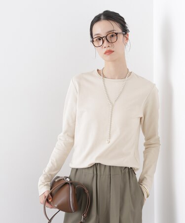 Repur加工 スムースシルケットロングスリーブトップス