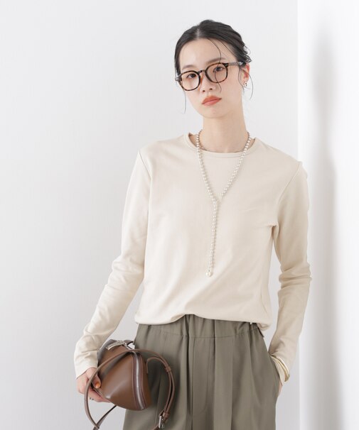 Repur加工 スムースシルケットロングスリーブトップス