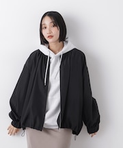 撥水加工 ドロストヘムリブブルゾン